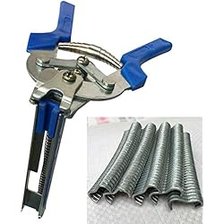 Ocamo Pince à Bague Pince à sertir - Clips M - pour Grillage de Poulet - pour clôture - Soudure - Réparation - Outils à Main