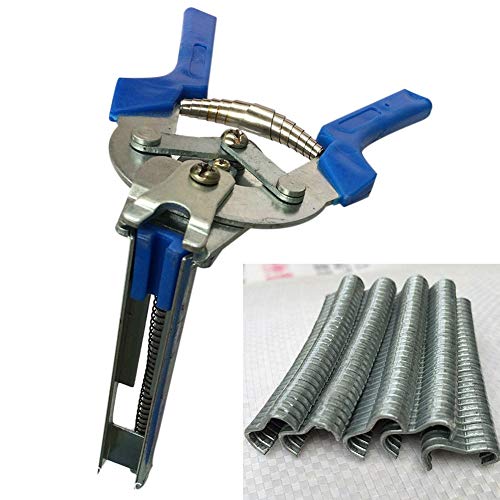 Ocamo Pince à Bague Pince à sertir - Clips M - pour Grillage de Poulet - pour clôture - Soudure - Réparation - Outils à Main