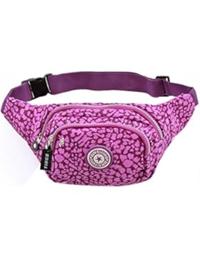 Tibes Outdoor Gürteltasche mit 3 Reißverschlusstasche für Frauen