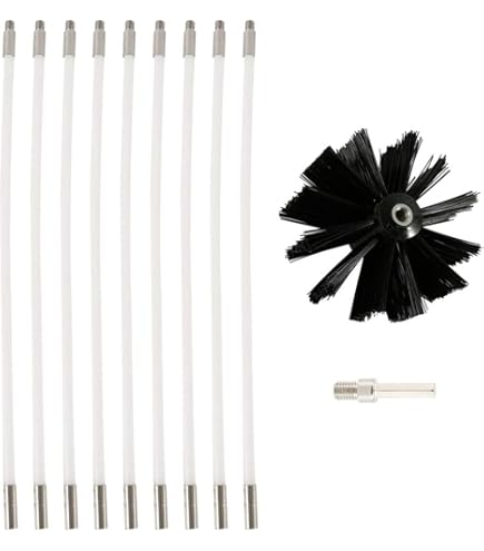 Set Di 4 Spazzole Per Pulizia Camini - 30/50/80/150 Mm Con Asta Estendibile 1m | Pulizia Canne Fumarie - Foto 7