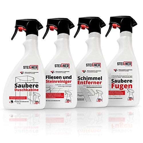 Steigner Anti Kalk Reinigungsmittel Dusche Duschkabinenreiniger Duschkabine reinigen Entkalker Sanitärreiniger Kalklöser Kalkentferner Duschabtrennung Duschwand Glas, 1 Stück, 52563226 - 4