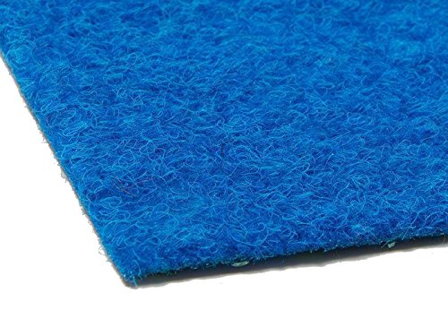 Premium Kunstrasen Rasenteppich PARK mit Noppen in Meterware – Blau, 2,00m x 3,00m ✓ Vlies-Kunstrasen mit Drainagenoppen ✓ Robust ✓ Pflegeleicht & Strapazierfähig & weiche Vlies-Oberfläche | Kunstrasenteppich