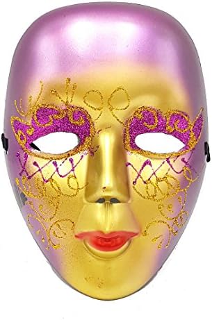 Women Mask Adult Face Mask Girl Carnival Full Face Accessory taglia unica purple