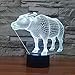 Produktbild Kreative Tier 3D kleine Tischlampe Stereo bunten Farbverlauf führte Nachtlicht Acryl Schlafzimmer Kinderzimmer LED Licht Büffel 36V