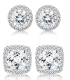 Precios asequibles: piedra de diamante sintético espumoso. excelente corte a nivel de diamante, Clarity Simulated Diamond. Tener diamantes brillantes y puros. posee un par de estos pendientes, se detendrá a preocuparse por la pérdida de su caro diamante.oficina, fiesta o hogar, adecuado para cualquier ocasión.