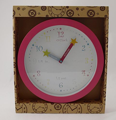 Brightly Coloured Childrens Tell The Time Teaching Wall Clock