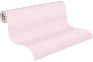 A.S. Création Papier Peints Uni Attractive intissé 10.05 m x 0.53 m Rosé Fabriqué en Allemagne 303219 3032-19