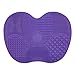 Contever® Convenient Silicone Brush Cleaner Cleaning Mat Pad Board 23*17cm (Purple)