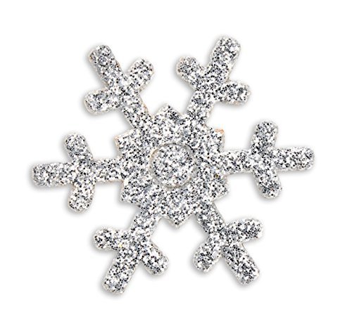 Preisvergleich Produktbild Club Green Selbstklebende Glitzer Schneeflocke, Silber, 12 Schneeflocken