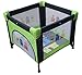 FoxHunter Baby Travel Playpen Infant Square Cot Bed Play Pen With Side Entry Portable Foldable Green New