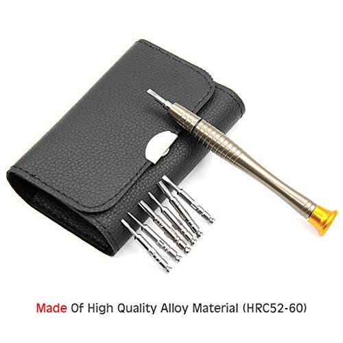 Migimi Gehärtet Mini Schraubendreher Set 25-teilig Präzisions Magnetisierbar Wechseleinsätze mit 2 Plektron Reparatur Set für Apple Handy PC Laptop Kamera, Brillen, Uhren Smartphone iPhone 6 6s plus - 4
