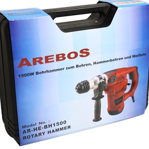 Arebos® Bohrhammer Schlagbohrmaschine Meisselhammer Schlagbohrer 1500 W inkl. Koffer - 7