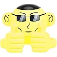 Promate Bluetooth Speaker, Portable Monkey Shape Multifunction Wireless Speaker With 3.5mm Audio Jack And Thumbs-Up Adjustable Flexible Smartphone Holder For Tablets, Cell Phones, Ape Yellow