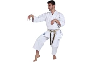 Itaki Karategi Performance Kata, Cotone 100%, Gr. 370/380mq., Uniforme Bianca per Karate, Aikido, Ju Jitsu