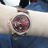 Lnyy Mode Casual Damenuhr mit Diamant britische Non-mechanische Uhr einstellen