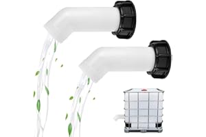 DTYGUIXE 2 Boquillas de Extensión para Depósito con Adaptador Boquilla de Tubo para Grifo de Tanque de Agua Boquilla de Desagüe para Depósito de Agua 1000 Litros Lavadora Barríl de Lluvia