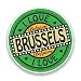 Produktbild 2 x I LOVE Brüssel Belgien Vinyl Aufkleber Reise Gepäck # 7311 - 10cm/100mm Wide