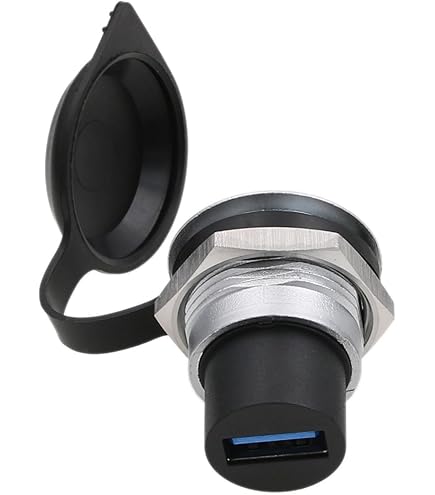 HangTon Connettore accoppiatore impermeabile USB C di tipo C, presa a pannello per cavi in linea di tipo D, estensione femmina a femmina, passaggio paratia IP65