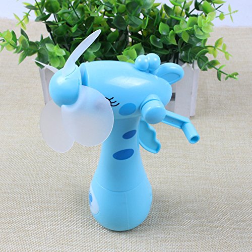Preisvergleich Produktbild Chickwin~Sommer-SpaßBeweglicher Hand drücken Mini Handfächer Kinder Handbuch Kleine Spielzeug Fan (Blau(A))