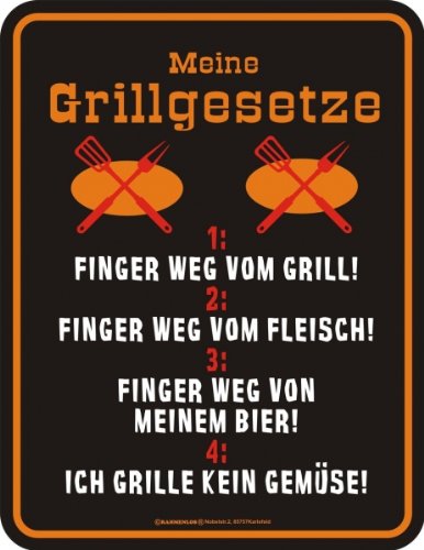 Schild: Grillgesetze