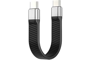 BAOLONGKING Krótki kabel USB C 3.1 Gen 2 obsługuje ładowanie 100 W / transfer danych 10 Gb/s / wyświetlacz 4K @60 Hz, kabel do ładowania USB C kompatybilny z systemem Android Samsung Galaxy 12 cm
