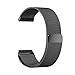 Produktbild Schnellwechsel-Armband - Breite 18mm / 20mm / 22mm / 23mm Rostfreier Stahl Uhrenarmband mit Magnet Milanese Schleife Edelstahl-Uhrenarmband (20mm, Schwarz)