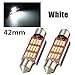 Produktbild 2 Stück LED Soffitte CANBUS 4014 SMD 12LEDs C5W 42mm Xenon-Weiß Innenraumbeleuchtung 12V Lampe XINBAN (42)