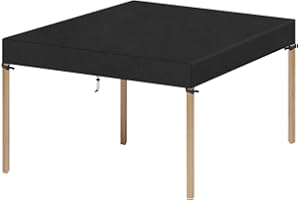 VANSHEIM Housse Table Jardin Housse Protection Table de Jardin Exterieur Bache Table de Jardin Bache Protection Salon de Jardin Bache de Protection Exterieur Table Basse Jardin Impermeable 110x110x15