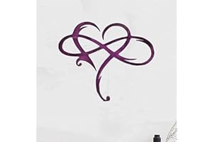 LQQSD Infinity Heart Metal Wall Decor,Unique Infinity Heart Wall Decor Metal Wall Art Love Wall Sign,Wall Sculpture Metal Artwork Outdoor Garden Wedding Decoration