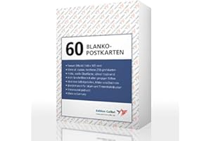 Edition Colibri Scatola da 60 pezzi di cartoline bianche:set di 60 cartoline bianche da personalizzare, in una pratica scatola (10941), adatte per stampanti