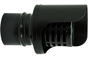 ALLINOX Terminale Acciaio Nero Stufa a Pellet Comignolo Scarico Fumi Orizzontale Per Canna Fumaria Fumaiolo Innesto Maschio (DN 80)