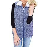 iHENGH Vorweihnachtliche Karnevalsaktion Damen Herbst Winter Bequem Mantel Lässig Mode Jacke Frauen Weste Winter Warm Outwear Lässige Kunstpelz Zip Up Sherpa Jacke