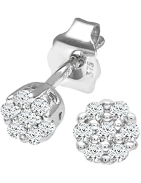 Naava Damen-Ohrringe 9 K Weißgold Diamant