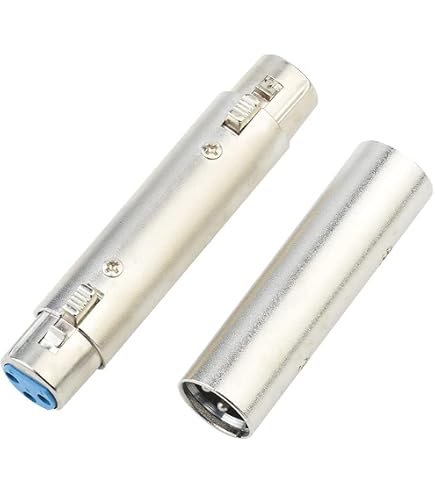 Alnicov 2PCS XLR 3 Pin Femmina a Femmina accoppiatore Adattatore per Cavo per Microfono Audio ECC