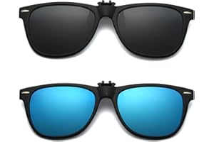 Long Keeper Przypinane okulary przeciwsłoneczne – spolaryzowane okulary przeciwsłoneczne z klipsem na okulary na receptę UV400 Flip Up okulary przeciwsłoneczne z klipsem dla mężczyzn i kobiet