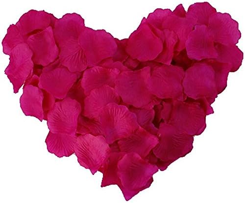 EMAXELERS 1000pcs Lovely Beautiful Silk Flower Purple Rose Petals Used for Wedding Bridal Christmas Party Table Scatters Flower Girl Basket Party Favors Vase Fillers Decoration,Purple Rose Petals