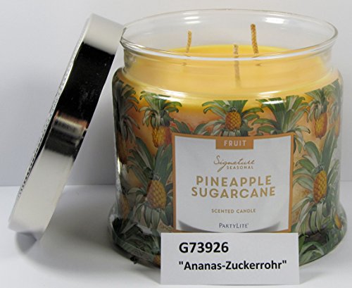 PartyLite 3-Docht Duftwachsglas "Ananas-Zuckerrohr" aus der Reihe "Fruchtig" / Signaturduft