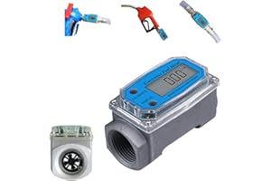 TREE2018 Turbine Flow Meter, 1" Flow Water Meter 9L/min-100L/min NPT Digital Fuel Meter Water Flow Meter Diesel Oil Fuel Flow Meter, Fuel Flow Meter For Diesel, kerosene, gasoline, formaldehyde