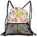 Produktbild RAINNY Drawstring Backpacks Bags,Hand Drawn Pastel Petals In Vivid Contrast Nature Tone Blooming Image,5 Liter Capacity,Adjustable