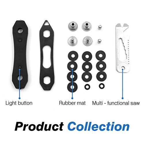 Carbon Keyorganizer, Mture Schlüssel Organizer, Edelstahl Schlüsselhalter bis 12 Schlüssel (Mit 2 LED ) - 5