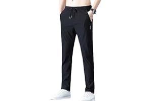 Aosbset Pantalon Stretch à séchage Rapide pour Homme avec Poches Pantalon décontracté pour Homme Cordon de Serrage léger Conception à séchage Rapide Joggers Pantalon de survêtement Coupe ajustée
