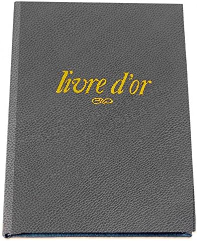 Guest Book A4 Leather Made Luxury French gray