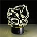 Produktbild 3d nachtlicht Bulbasaur 3D RGB Lampe Pokemon Go Action Figure Visuelle Illusion LED Urlaub Weihnachtsgeschenke Nachtlicht