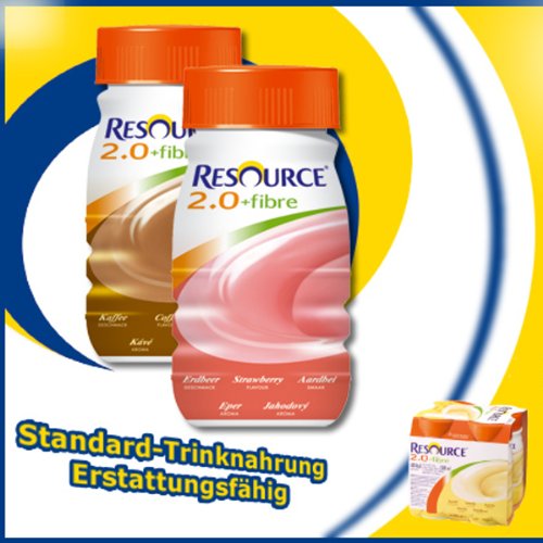 Preisvergleich Produktbild Resource 2.0 Fibre Trinknahrung, 6x4x200 ml, Erdbeere