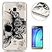 Produktbild Samsung Galaxy J3 2016/2015 Hülle Transparent Weiche Silikon Schutzhülle,Weicher Flexibel Klar Gel Silikon TPU Hülle Superdünn Stoßfest Tasche Telefon-Kasten Schutz Tasche Schutzhülle Durchsichtig Handyhülle Silikon Case Schale für Samsung Galaxy J3 2016/2015 with Beautiful Colourful Pattern Design-Schädel-Rosen