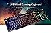 Produktbild Universelle Computertastatur USB Kabel Spiel Tastatur, Redick 832 Maus und Tastatur Set Neue USB Tastatur USB Maus Internet Cafe Licht Spiel Set Bunte Hintergrundbeleuchtung für alle Arten von Compute