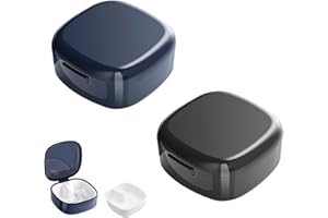 Neuytiky Lot de 2 Portable Boite Appareil Dentaire,Boîtes pour Prothèses Dentaires,Boîte de Retenue Orthodontique,Boîte de Nettoyage de Retenue,Boîte de Nettoyage