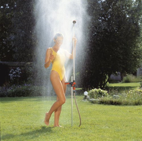 Gardena 959-20 Gartendusche Duo, großer Duschkopf, Fester Stand,Höhenverstellung, Regulierbar, 2 Strahlarten (Wasserstrahlform: Sprühstrahl/Sprühnebel, Frostschutz: Nein, Wassermenge regulierbar: Ja) - 3