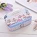 Produktbild SALLYSKY Tragbare Schmuckschatulle Koreanische Mädchen Herz Rosa Niedlichen Cartoon-Muster Mit Spiegel Kind Prinzessin Schmuckschatulle 14,7 * 9,7 * 4,6 cm, B