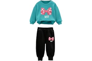 Alvivi Conjunto Informal de Dos Piezas para Niñas Chándal Sudadera sin Capucha y Pantalones Largos Ropa de Deportiva Otoño Invierno Primavera 1-12 Años